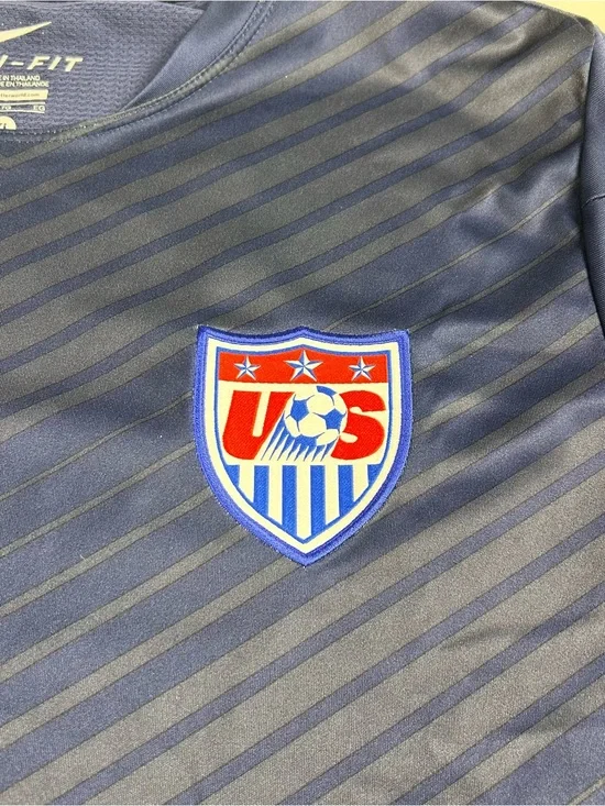 Nike US Soccer USA Men's Dri-Fit Authentic Training Jersey Shirt Blue Navy XL
