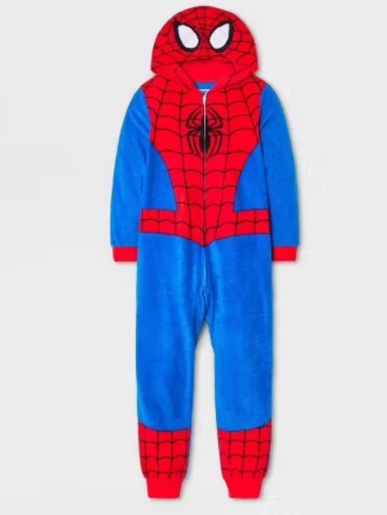 Boys' Spider-Man Union Suit - Red & Blue Sz 6/7