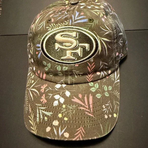 '47 Brand San Francisco 49ers Hat Women OS Olive Green New Floral NFL Clean Up