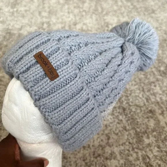 Brook Bay Gray Pom Pom Hat O/S