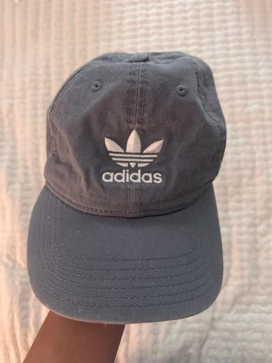 Adidas blue/gray relaxed strap back hat