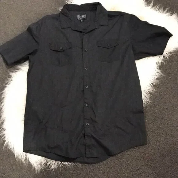 Retrofit Brand Button Down Shirt