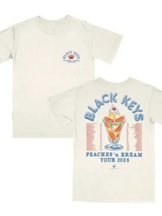 The Black Keys Peaches N Cream Tour 2026 Graphic T-Shirt