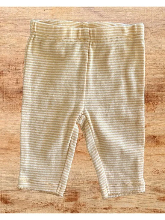 Carter's Yellow Striped Newborn Baby Pants | Soft Cotton Leggings