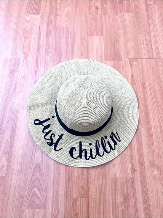 “Just Chillin” Paper Straw Sun Hat