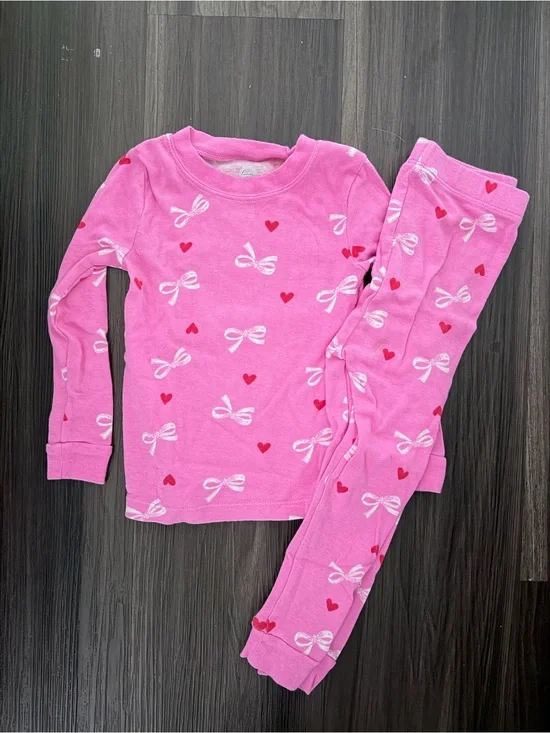 wonder nation Pink Bow & Heart Sleep Set