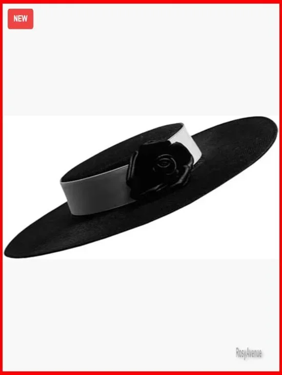 Handmade Satin Derby Fascinator Hat with Flower for Church Wedding Events