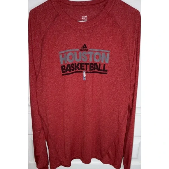 Adidas NBA Houston Rockets Red Shirt Basketball Sz L‎