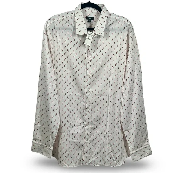 Express Slim 1MX Printed Dress Shirt Men's Size‎ XL Career Office Preppy