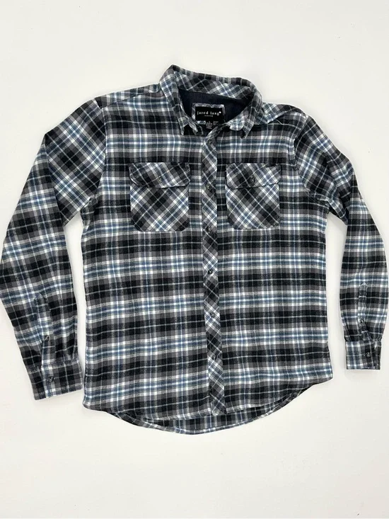 Jared Lang Men’s Stretch Plaid Flannel Shirt L Button Up Soft Cotton