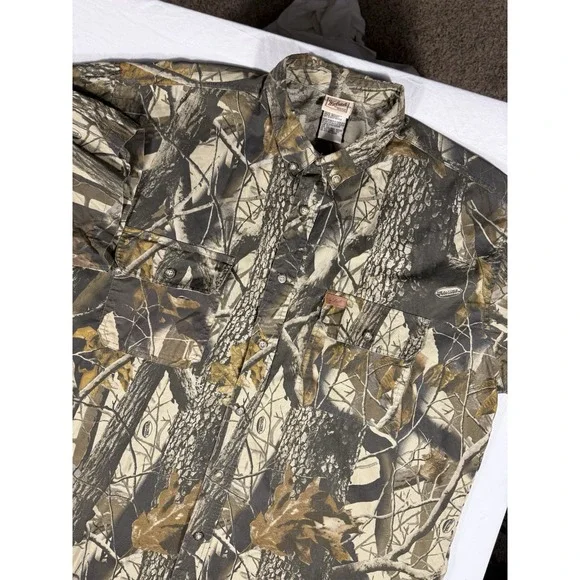 Vintage Woolrich Realtree Hardwood Camo Shirt Men's 2XL Hunting‎ Outdoor Cotton