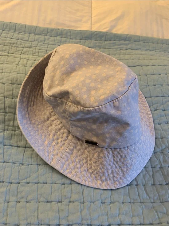 100% Cotton Billabong Lavender and White Polka Dot Bucket Hat