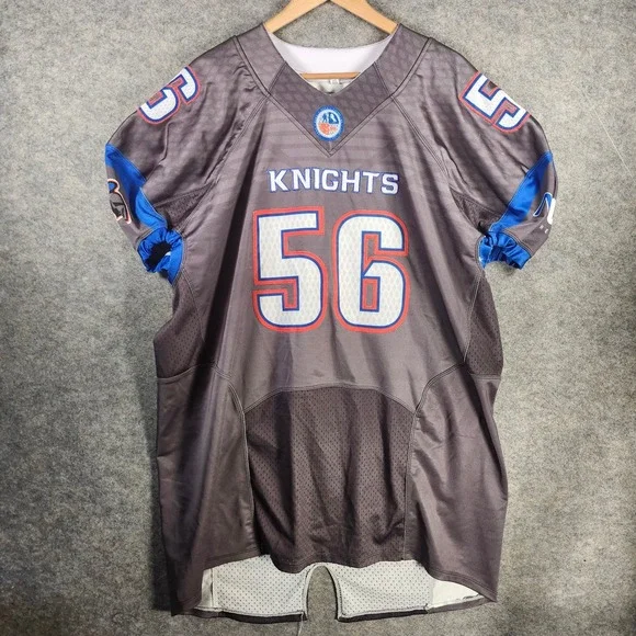 Grit City‎ Knights Tacoma Football Jersey Mens XXXL Grey Brewster 56 Sportswear