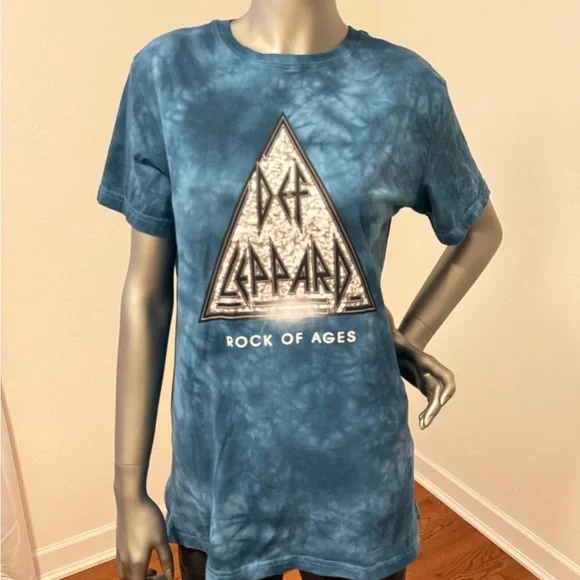 Blue Def Leppard‎ Graphic T-Shirt Size S