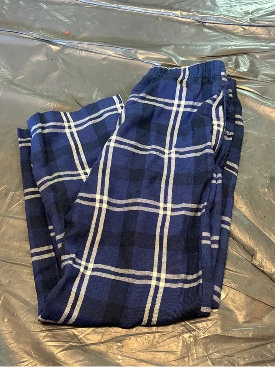 Old Navy Blue Plaid Jogger Pants