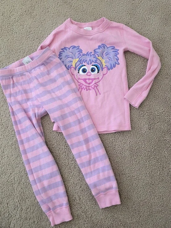 Sesame Street Hanna Anderrson Pink Abby Cadabby Pajama Set Pjs 4t Sesame Street