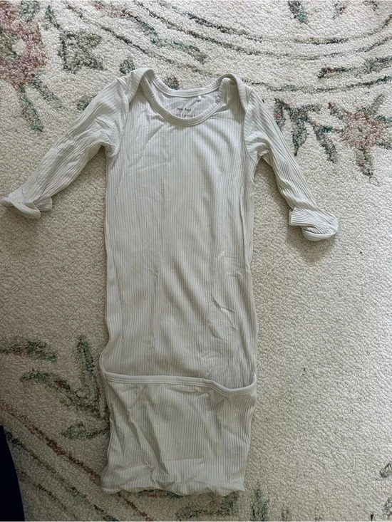 Little sleepies Neutral Ribbed infant Gown