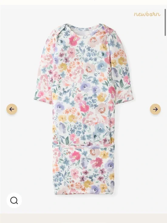 Little Sleepies Tiny Blooms Infant Gown