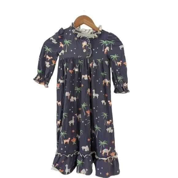 Shrimp & Grits Kids Christmas Nativity Nightgown