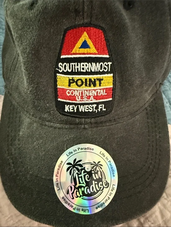 Southernmost Point Key West Patch Baseball Cap - Black