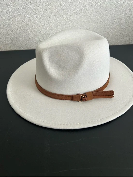 White Fedora Hat UNISEX