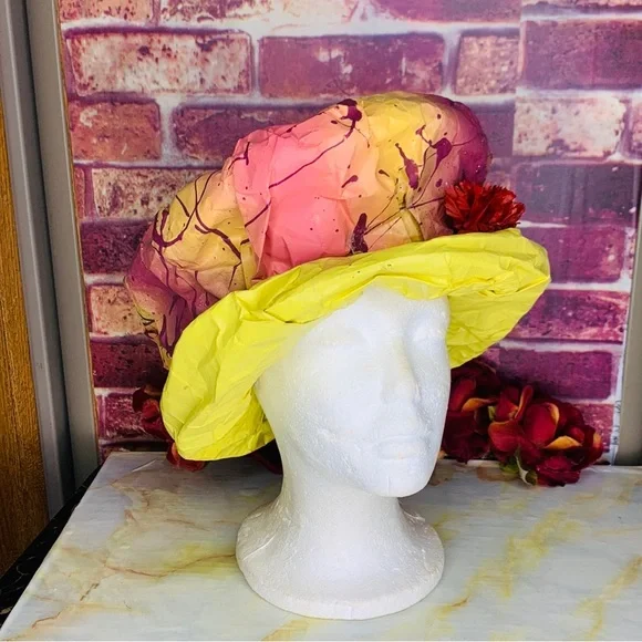 Vintage Party Hats Colorful Paper Mache Mad Hatter Festival Party Hat