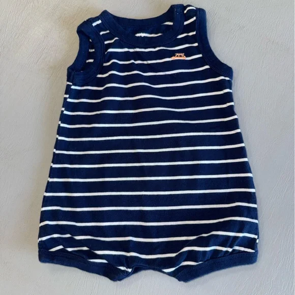 Carter's‎ Navy and White Striped Romper