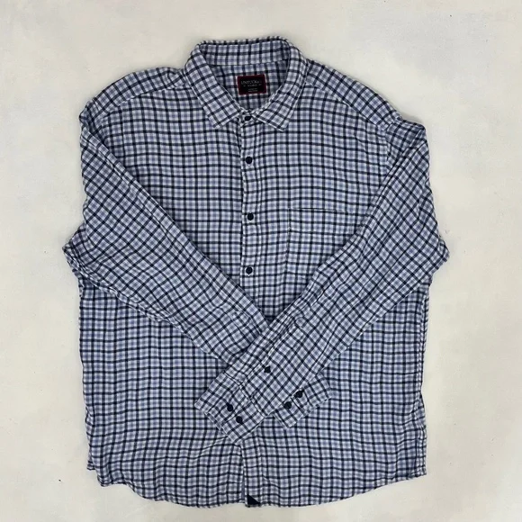 Untuckit Mens Size X-Large Soligo Shirt Multicolor Check Button-Down‎ Collared
