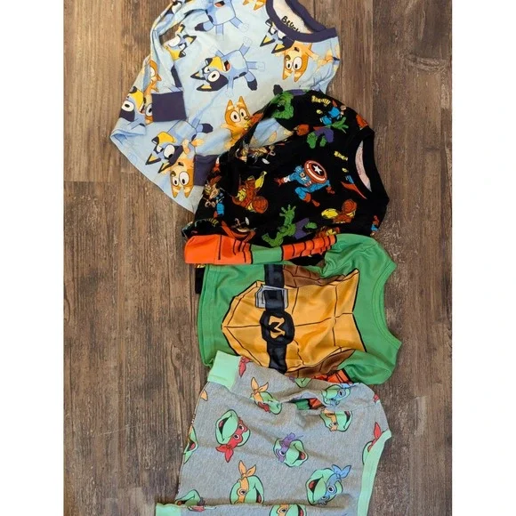 Kids Character Pajama Tops bundle 5T