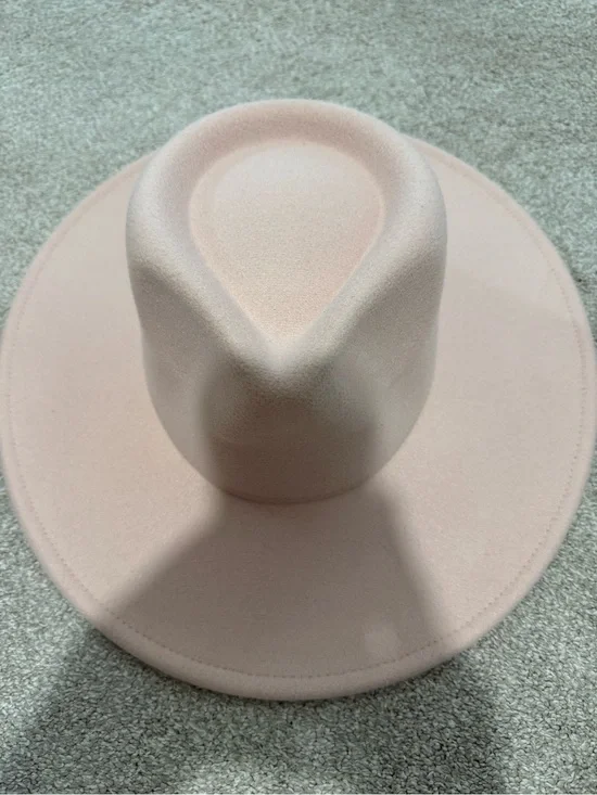 Women's Blush Pink Felt Fedora Hat