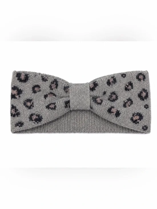 Francesca's Collections Leopard Print Headband - Gray and Pink