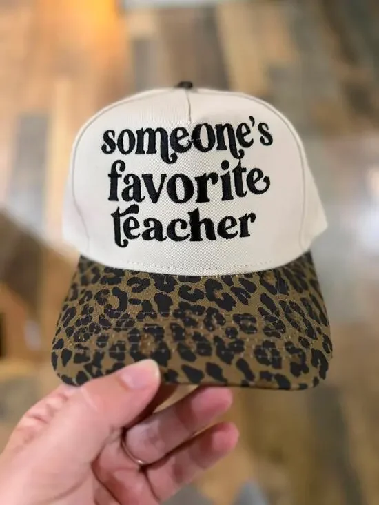 Tired Teachers Social Club Pink Trucker Hat Snapback Embroidered Cap