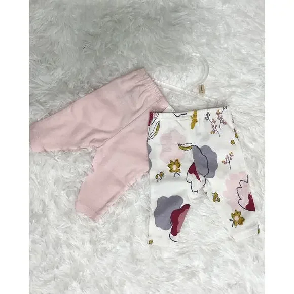 Set of 2 Little Planet Baby Girl Infant Organic by Carter's Cotton Pants NEWBORN