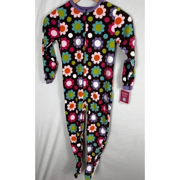 Carter's Girls Footed Flannel Pajamas Size 5T