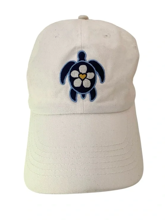 Life is Good Turtle Daisy Dad Hat 100% Cotton Baseball Cap Coastal Beachy