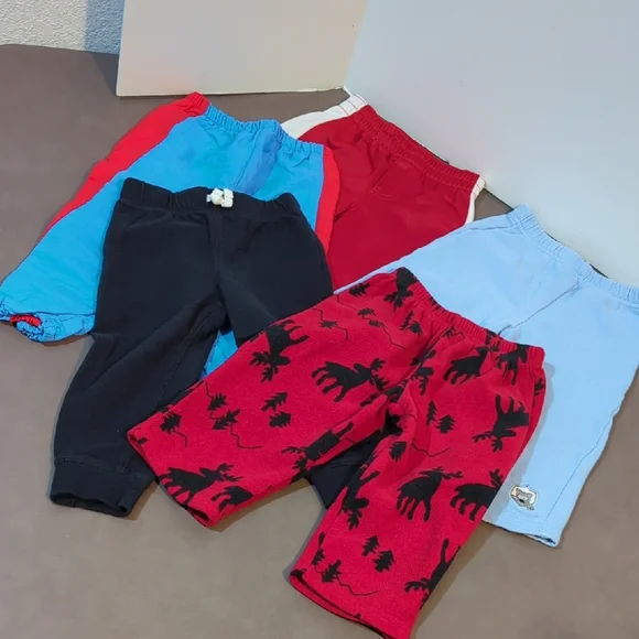 Carter’s Pants Infant Boys 18 months Bottoms lot of 5
