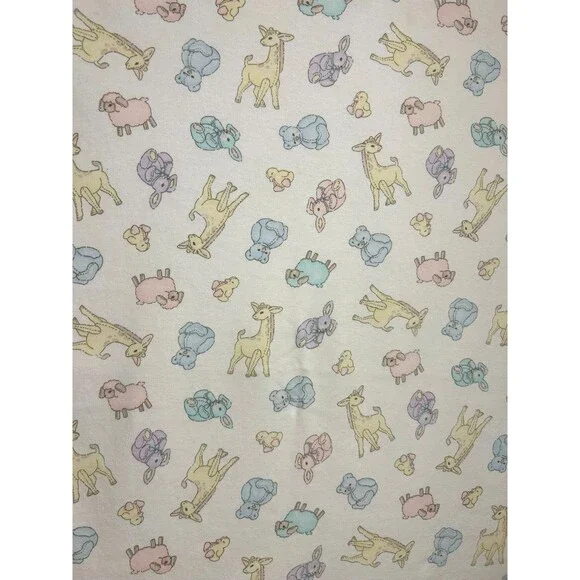 Carters Pastel Baby Blanket Duck Lamb Sheep Giraffe Bunny Rabbit Teddy Bear