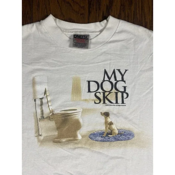 Vintage 90s My Dog Skip‎ Movie Promo TV T-Shirt