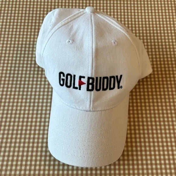 GOLF BUDDY white dad hat cap embroidered‎ adjustable. Unisex. Casual