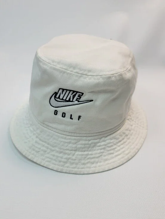 Nike Golf Sportswear Bucket Hat Embroidered Logo White Black C14356 Unisex Sz S