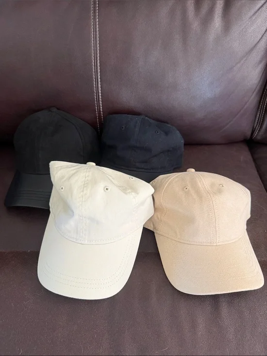 Classic Cotton Baseball Cap - Black, Beige, Khaki
