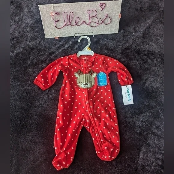 Christmas Fleece Onesie NB