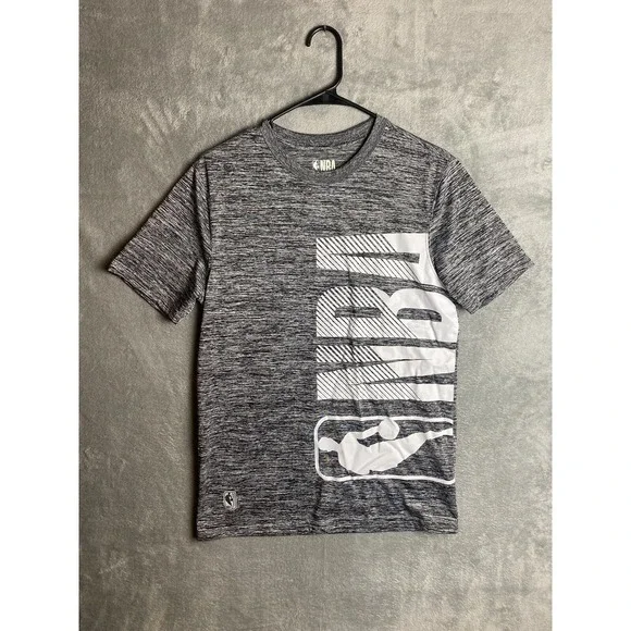NBA Mens Small Gray Short Shirt Tshirt