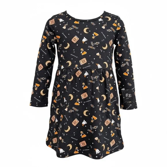 Carter’s Halloween Magic Potions Dress Toddler Girls‎ Black Long Sleeve Fall NWT