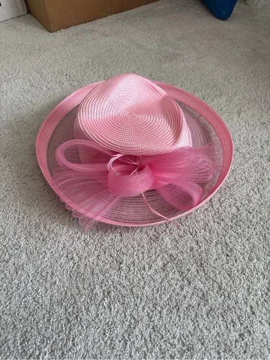 Bellissima Spring Summer Easter Church Wedding Derby Hat Fuchsia Pink New