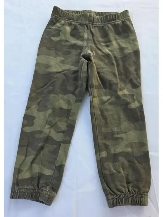 Carter's Camo Jogger Sweatpants Boys 4T Green Camouflage Pants #1251