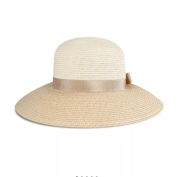 Draper James wide brim straw floppy hat