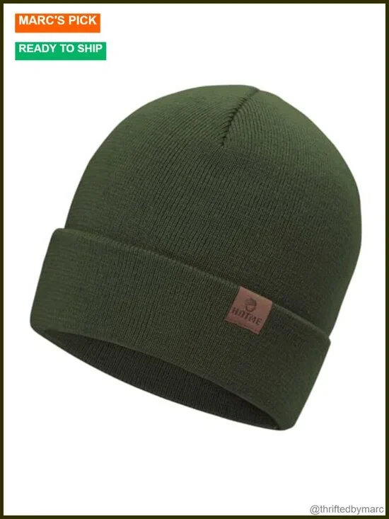 XXL Oversize Beanie Hat for Big Heads 23.6-25.6 inch Large Winter Watch Cap