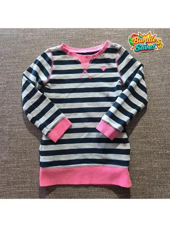 Carter's Striped Long Sleeve Dress Size 5