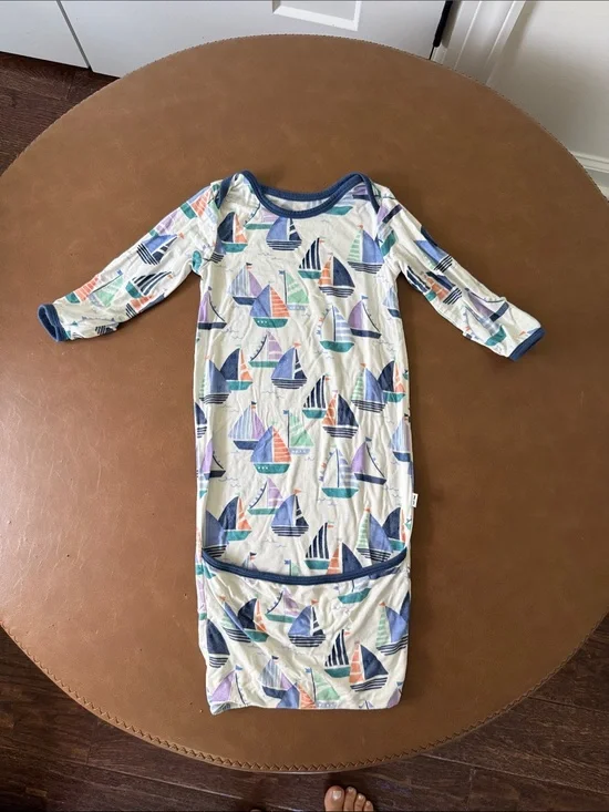 Little Sleepies Sailboat pajamas gown newborn